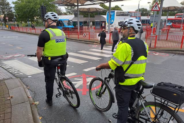 Officers at West Bromwich bus station