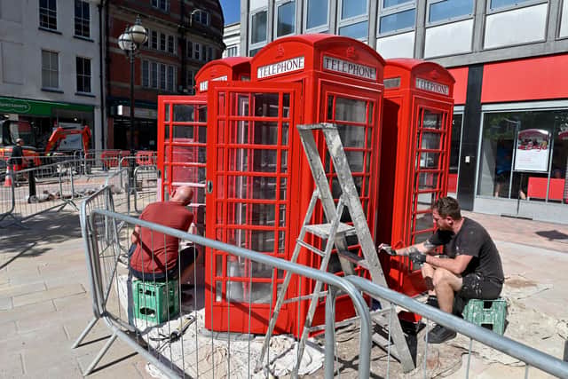 Work taking place in Stafford's Market Square
