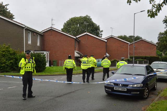 Police cordon in Merridale, Wolverhampton.