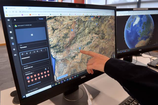 A mark on the screen signals officers are deployed in Taroudant