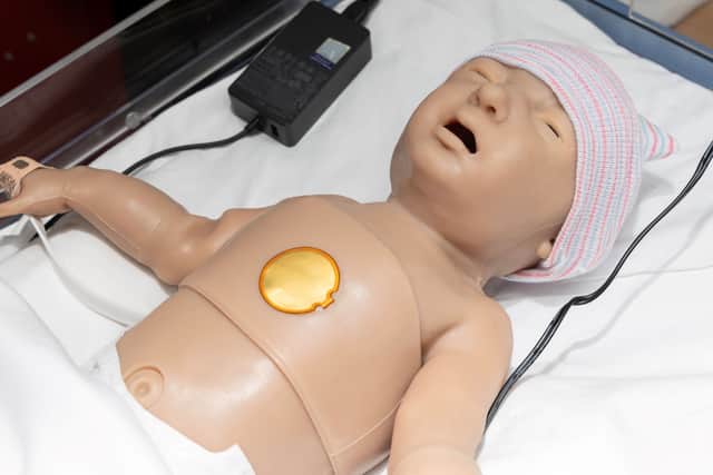 The new simulation mannequin has been named Teddy by staff
