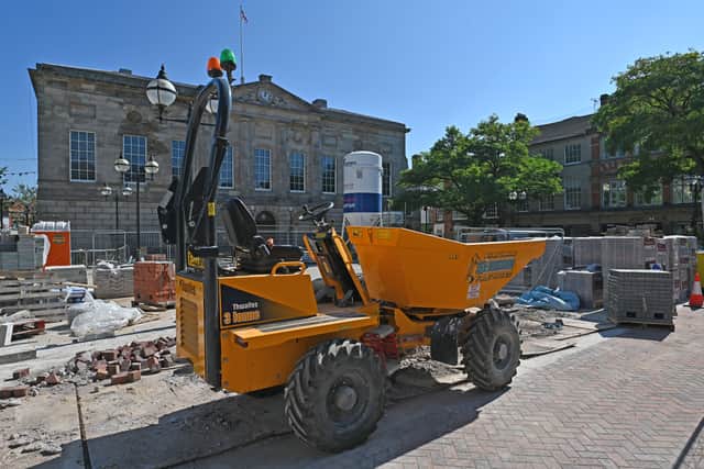 Work taking place in Stafford's Market Square