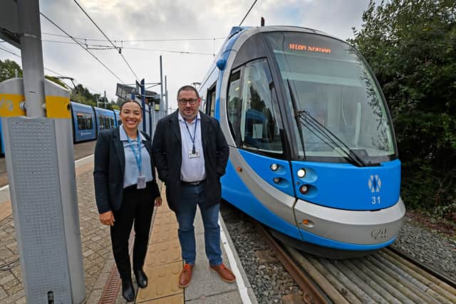 Sophie Allison, the managing director of West Midlands Metro and Ray Harris, the service delivery director for West Midlands Metro.