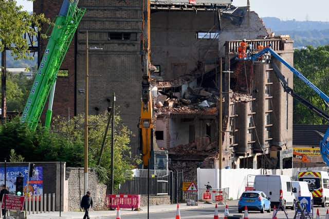 The historic building is being taken apart piece by piece