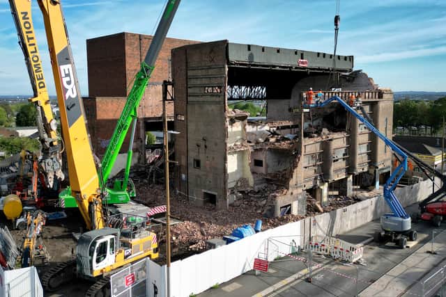 The demolition is nearing completion
