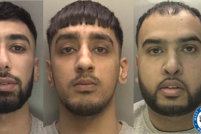 From left: Mohammed Latif, Haider Shabir and Mohammed Wajid were jailed in 2023 for their crimes