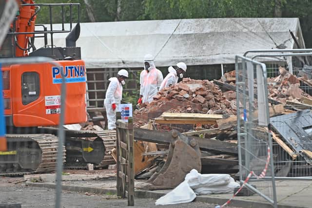 Work at The Crooked House site to remove hazardous waste and make it safe