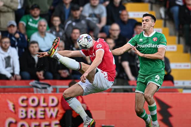Oisin McEntee closes down for Walsall (Owen Russell)