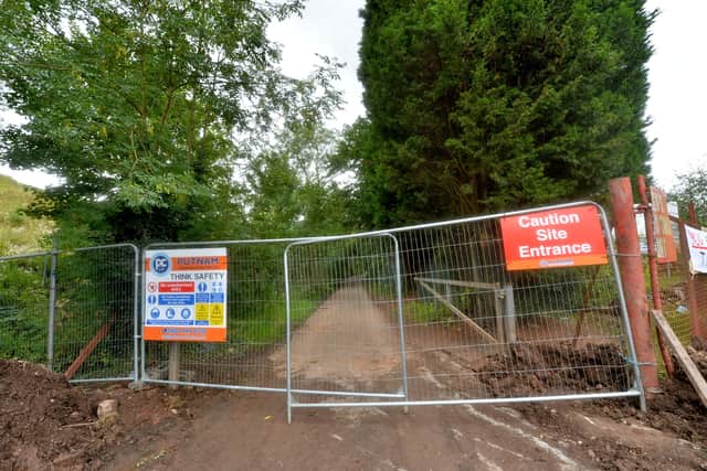 Access to the site where The Crooked House once stood has been blocked