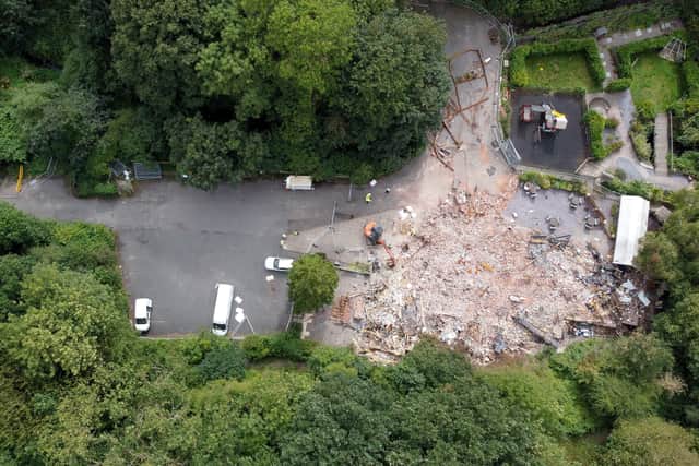 The site that was The Crooked House pictured today