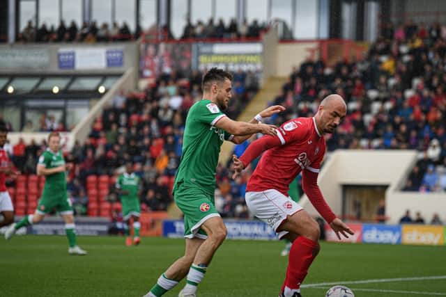 Action from Morecambe v Walsall (Owen Russell)
