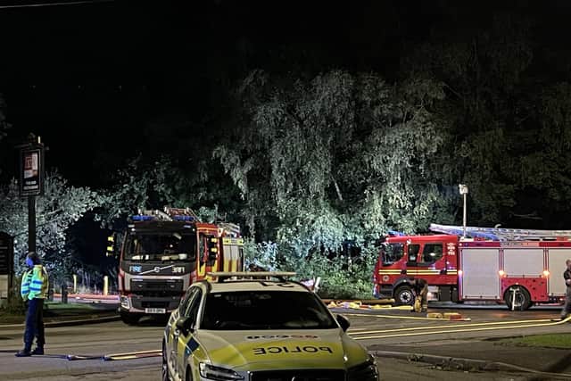 Fire crews were called out at 10pm