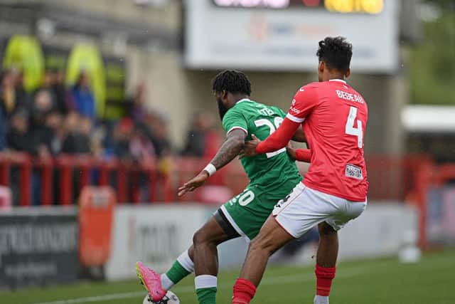 Action from Morecambe v Walsall (Owen Russell)