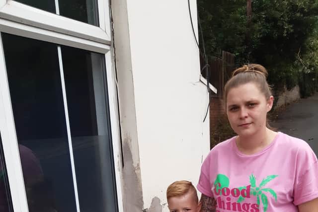 Natalie Skelding and her son Jenson who was traumatised afterwards