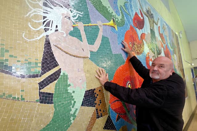 Danny Hulse, from Tividale, worked on the mural in 1967