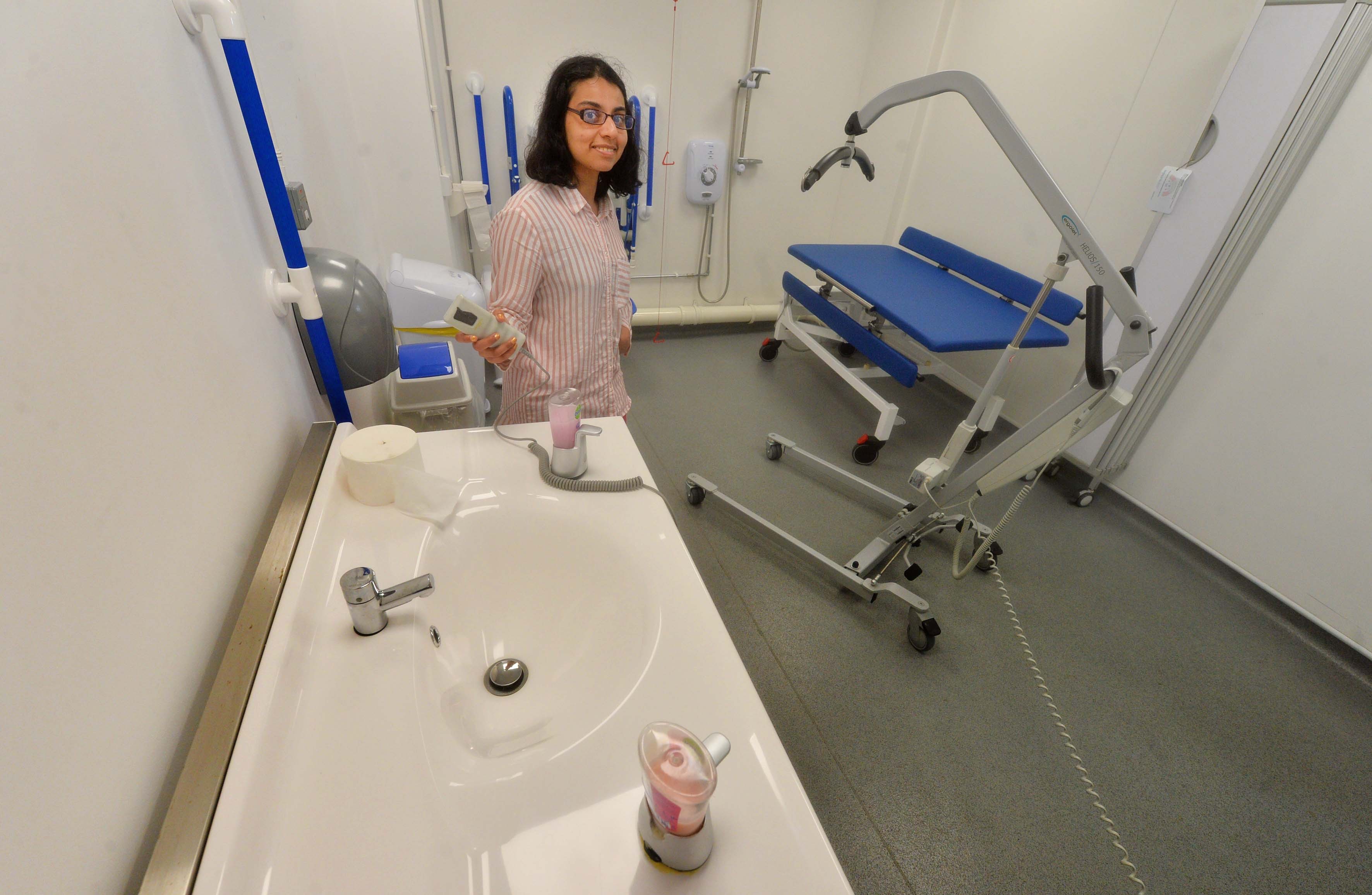 Gina Patel is campaigning for more Changing Places in the Black Country and beyond. She is pictured visiting the Hawthorns, where there are Changing Place facilities. 