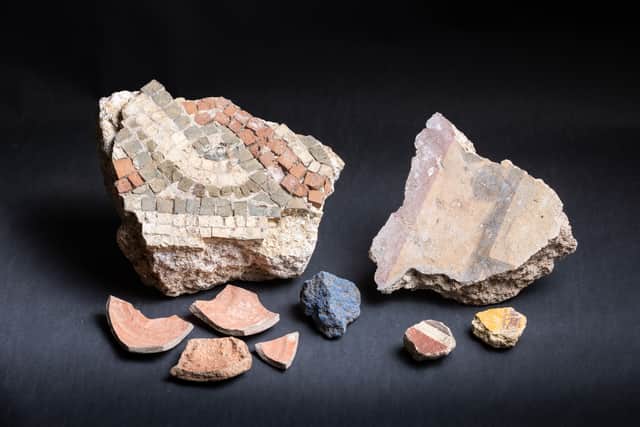 Artefacts uncovered at Wroxeter Roman City: Photo: English Heritage