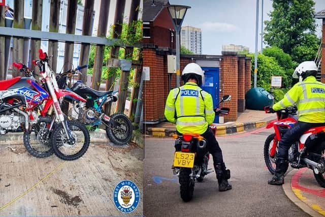 Seven off road bikes "causing nuisance and upset to communities" seized ...