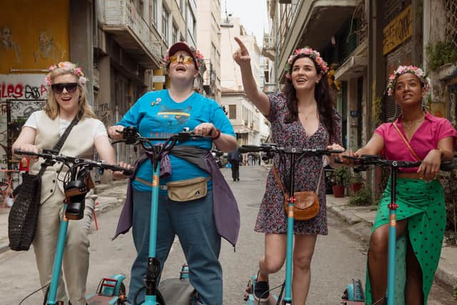 Greatest Days: Alice Lowe as Heather, Jayde Adams as Claire, Aisling Bea as Rachel and Amaka Okafor as Zoe