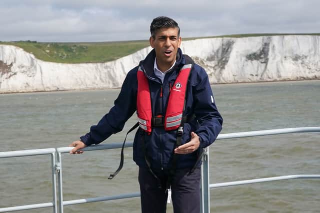 Prime Minister Rishi Sunak said his plan to 'stop the boats' was working during a visit to Dover