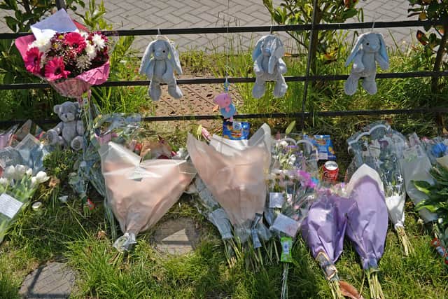 There was a real mixture of tributes left, with teddy bears and crisps among those left