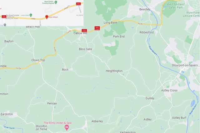 A map of the road closure. 