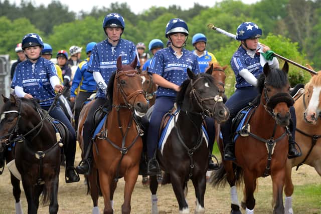 Competitors from The Mounted Games Association of Great Britain