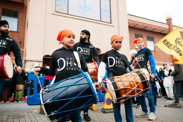 There were Bhangra drums being played throughout the day