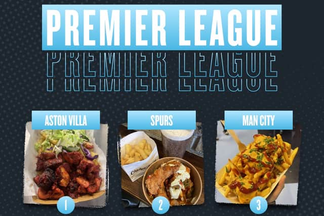 The best football clubs for food have been revealed. Photo: BetVictor