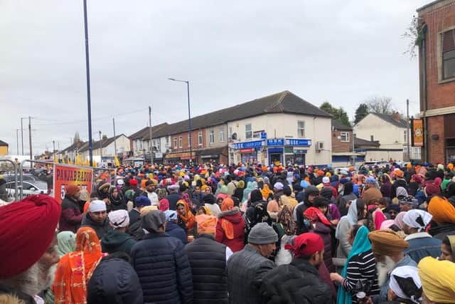 The area in Blakenhall in Wolverhampton was awash with colour