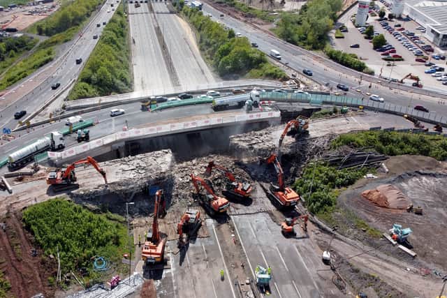 Work at Junction 10 last year