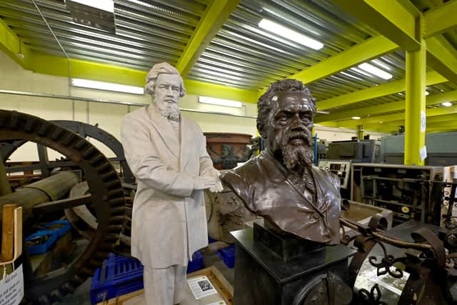 Faces from the past, the collection has several busts of historical figures