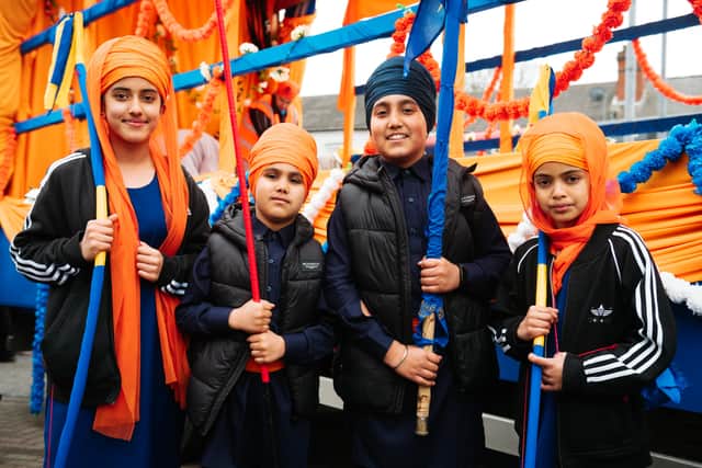 The younger members of the congregation dressed up in traditional clothing for the day