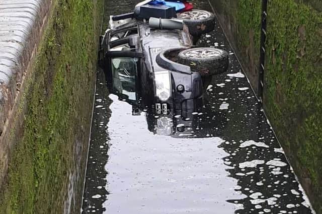 A car was stuck in lock number 3 in November