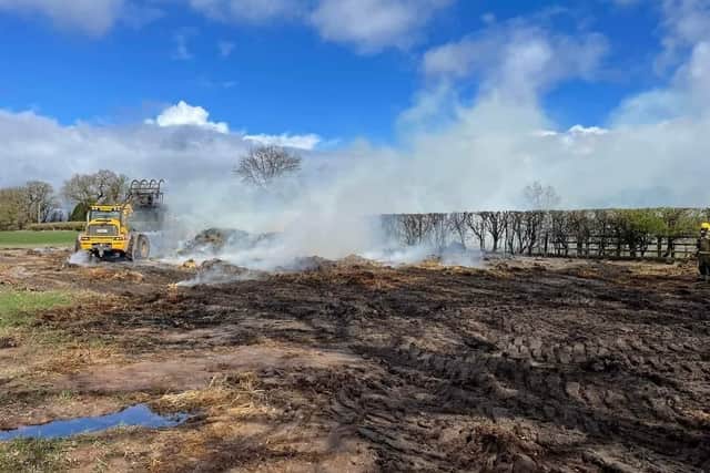 The aftermath of the blaze