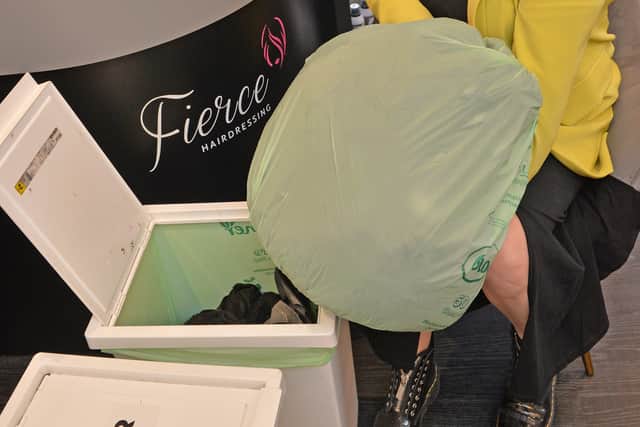 Plastics, metal, towels and even hair is recycled or reused