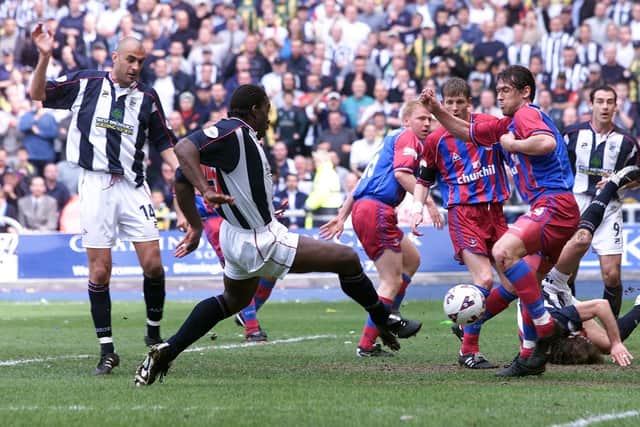 Darren Moore nets the opener on the final day as Albion head for the top flight
