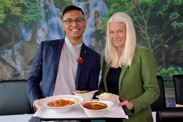 Kamal Dhakal, the new manager at the site, pictured with Cannock Chase MP Amanda Milling 