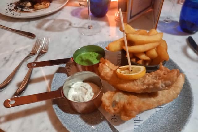 The fish and chips  