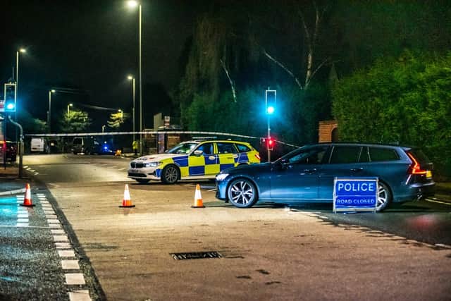 An image from the scene on Stream Road, Kingswinford