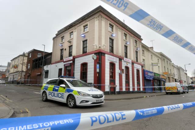 Police at the scene in Walsall