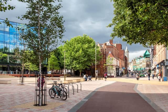 King Street square Leicester after the demolition of New Walk Centre
