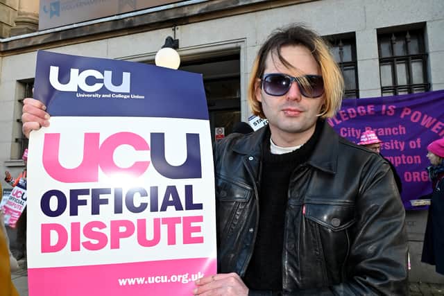 Kieran Bott said it was great to be at the picket to support the lecturers