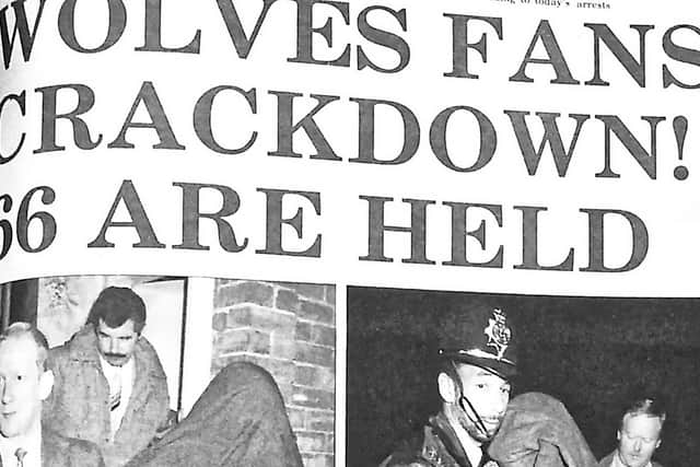 Newspaper headlines as fans are arrested in raids and taken to court