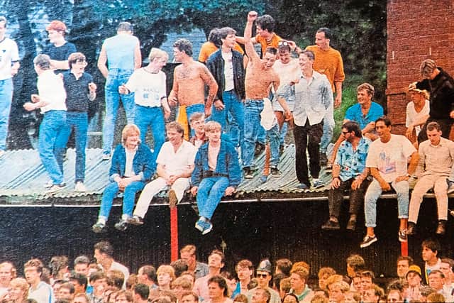 One of the most notorious episodes happened when Wolves travelled to Scarborough in 1987. One intoxicated fan clambered on to the roof of the stand and was seriously injured when he fell through.