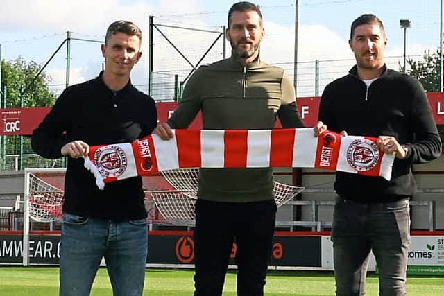 The trio reunited at Brackley in September            Picture: Brackley Town FC