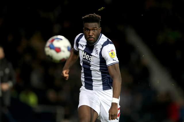 Daryl Dike chases down a through ball (Photo by Adam Fradgley/West Bromwich Albion FC via Getty Images).