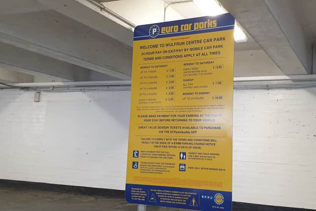 Euro Car Park signs are now up at Wulfrun Centre car park, but a Google search shows the car park as run by NCP