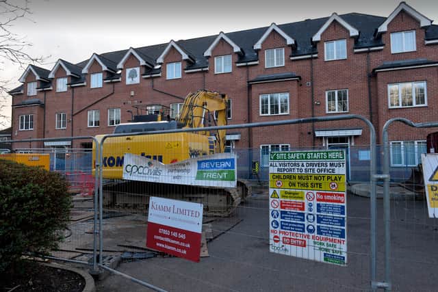 Haden Court Arch has been a building site since the sinkhole collapsed in November