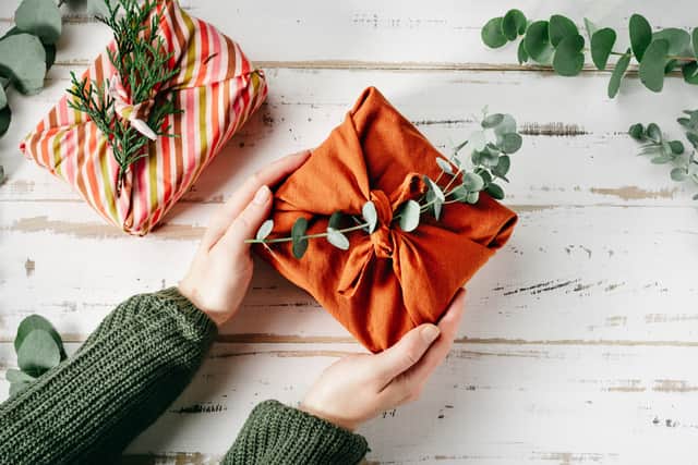 Choose eco-friendly wrapping options and make sure any paper is plastic-free
